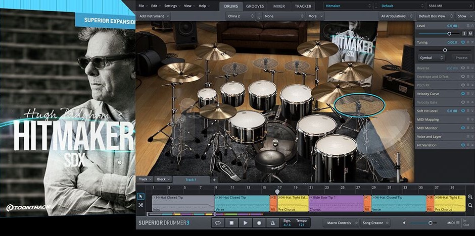 Serban Ghenea鼓组混音美学 Toontrack Hitmaker SDX 杀手扩展包,真实鼓组录音,稀有打击乐、电子鼓机音色,标志性的混音预设与效果链