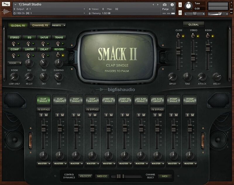 专业音乐制作工具 Big Fish Audio SMACK 2: Claps Snaps & Stomps 拍手 踢踏 打击乐，现代音乐制作人、编曲师、音效设计师提供真实感创作素材