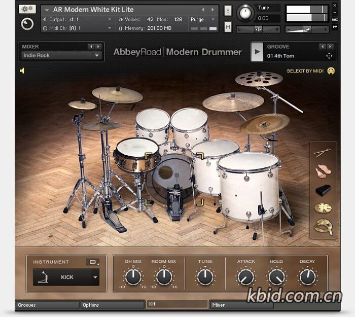 虚拟鼓音源 Abbey Road Modern Drummer_现代鼓声库,现代流行、摇滚和电子音乐鼓组动态与音色 鼓声效果