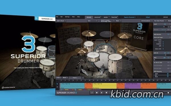 强大的鼓音源,超级鼓手 3 Toontrack Superior Drummer 3 v3.3.7 PC/MAC 顶级虚拟鼓软件