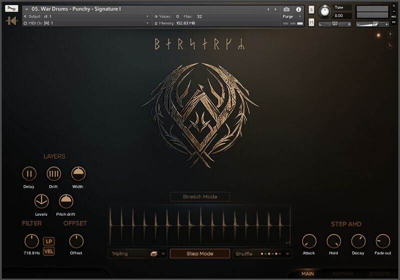 影视游戏配乐 Keepforest Berserkr Pro Tribal Punk Folk Drums 战争鼓,低音战鼓、小军鼓打击乐器采样音源，音乐创作编曲原始野性律动