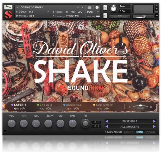 小型打击乐器音色 Soundiron Shake 小打合集,沙锤、铃鼓、木鱼、三角铁、响棒各类摇响器,现代音乐制作设计虚拟乐器音源库