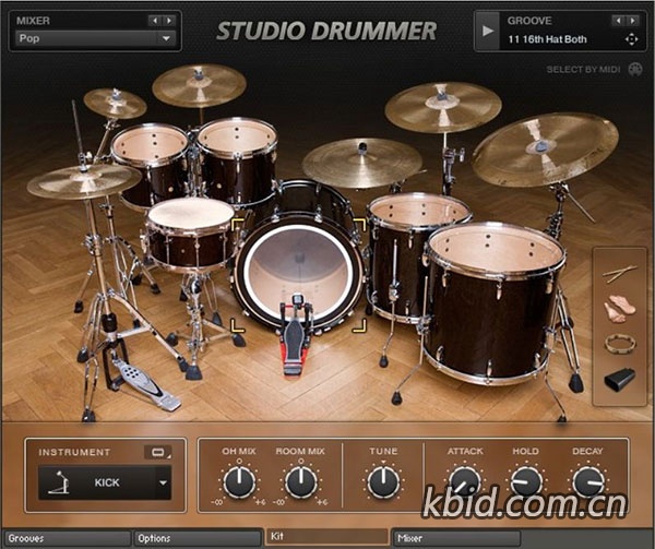 虚拟鼓音源 Studio Drummer Library 录音室鼓手,高保真底鼓、军鼓、经典鼓组,数字音乐制作音色库