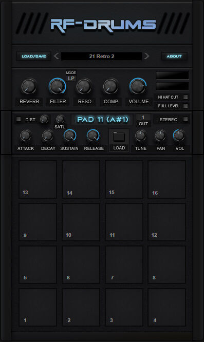 专业级打击乐器 RonFed RF-Drums 极品电子鼓,内置顶级音源模块,经典爵士、摇滚、嘻哈,逼真且富有层次感的原声鼓音色
