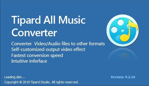 全能音频格式转换器 Tipard All Music Converter 9.2.18/9.1.16 内置强大的音频编辑工具，进行剪辑\合并\调整音量\添加淡入淡出效果处理