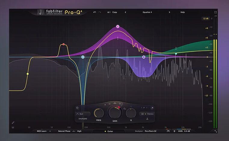 肥波EQ均衡器 Fab Filter Pro q4 混音插件，人工智能辅助母带\后期,频谱分析一体全能处理，音乐制作数字音频工作站声音处理DAW工具