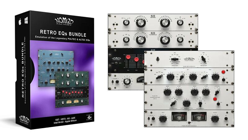 模拟经曲硬件效果 Nomad Factory – Retro EQs Bundle EQ均衡器插件合集 Retro EQ-1A\2P\3P\4M,现代数字音频工作站重现复古音色特质