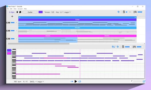 音频处理工具 Samplab Desktop App v1.1.0 音频转MIDI\免费版本,普通音频文件高效精准地转换为可编辑的MIDI数据,多层旋律分离转换