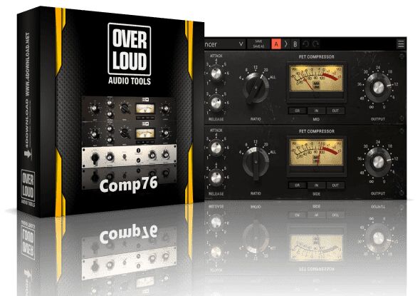 压缩\限制器 Overloud Gem Comp76 音频处理插件,模拟70年代硬件温暖音色与独特染色效果器,人声增添饱满质感\鼓组塑造有力冲击感,总线处理响度控制