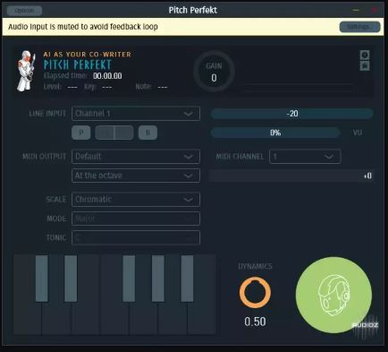 音乐创作工具 Algoriffix Pitch Perfekt Voice To MiDi Using AI v1.5.0 语音转MiDi，实时语音或歌唱音频精准地转换为标准化的MiDi音符序列