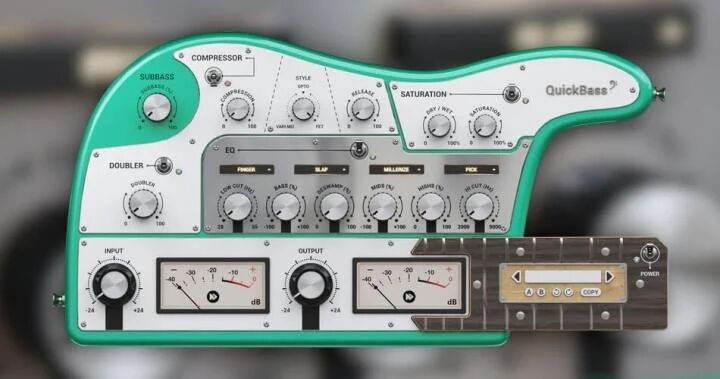 贝斯效果器插件 Instant Audio Quick Bass v1.0 混音编曲音色塑造,增益\低频增强和动态控制,穿透混响的厚重低频\失真箱体模拟与空间感音乐创作