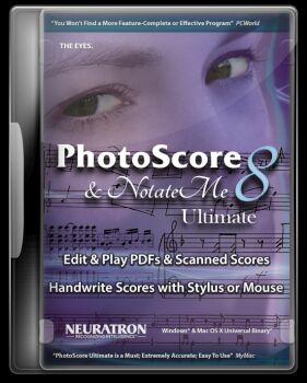 乐谱处理软件 PhotoScore and NotateMe Ultimate 2018.7.v8.8.6 乐谱扫描播放编辑,纸质乐谱格式转换数字乐谱文件，支持歌词对齐、演奏符号标记