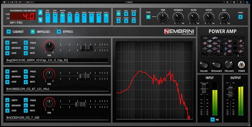 经典音色吉他放大器 Nembrini Audio Bass Driver & MP1 Pro 效果插件,内置箱体模拟 Cab Sim 琴弦清晰度\饱满的低端厚度,原始干净贝斯声音混合塑造
