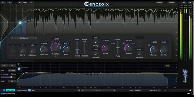 混音/母带工具 Plugin Alliance TBTECH Cenozoix Compressor 音频插件效果器,用于人声\鼓组\贝斯动态控制的音轨,声音信号进行智能压缩处理