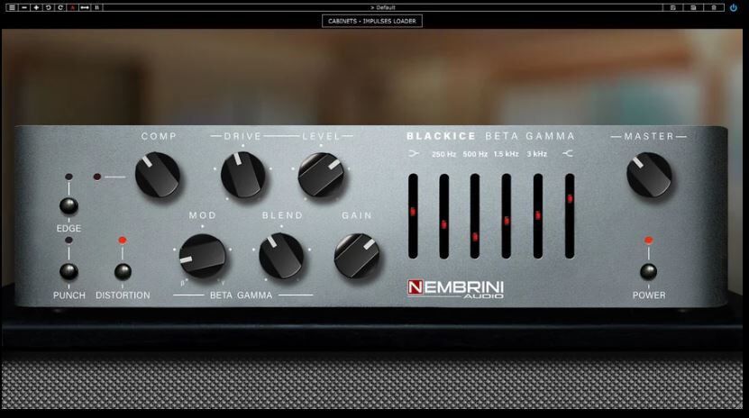 贝斯高端音箱模拟插件 Nembrini Audio NA Blackice Beta Gamma 混合型现代贝斯前级效果器，预置复古摇滚\放克打击\金属厚重等风格