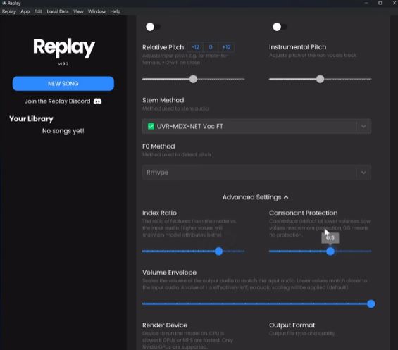 音频处理工具 Replay 伴奏人声分离软件，音频信号处理AI算法技术，提取出歌曲中人声，保存高质量伴奏音轨，制作卡拉OK分离主唱和声