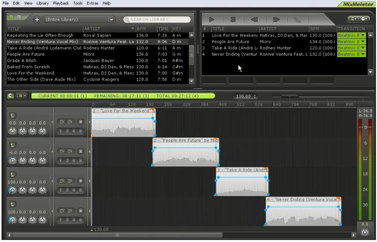 DJ 音乐制作 MixMeister Fusion v7.7.0.1 歌曲串烧合成软件，音频分析引擎-精准音调同步，直观时间线编辑界面和实时效果器