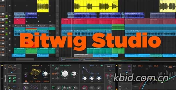 工作流与模块化声音设计 Bitwig Studio 6.0 Beta 1 音乐制作软件-数字音频工作站,音符层面动态调制与艺术化处理,制作视觉音乐,生成音频\视频\代码