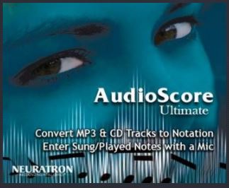 音频识别乐谱制作工具 Neuratron AudioScore Ultimate 2020.1 现场演奏\录音文件\人声哼唱\多种音频形式 ,智能识别精准转换成多声部乐谱