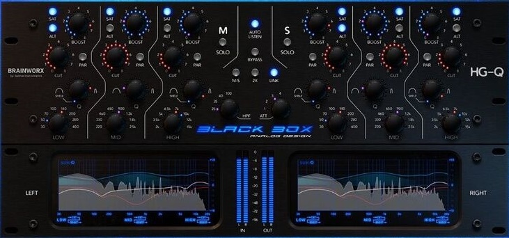 黑匣子三段均衡 Plugin Alliance Black Box Analog Design HG-Q 高端母带级被动式效果器插件，数字音频工作站重现温暖\醇厚且极具音乐性的模拟音质