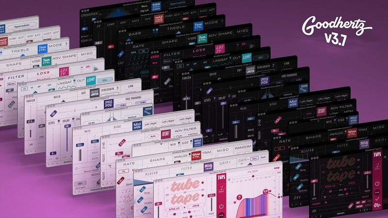 经典磁带机音频插件 Goodhertz All Plugins Bundle 综合效果器合集包,增强人声温暖度\塑造鼓组冲击感,整体混音添加模拟风格的谐波失真音效处理