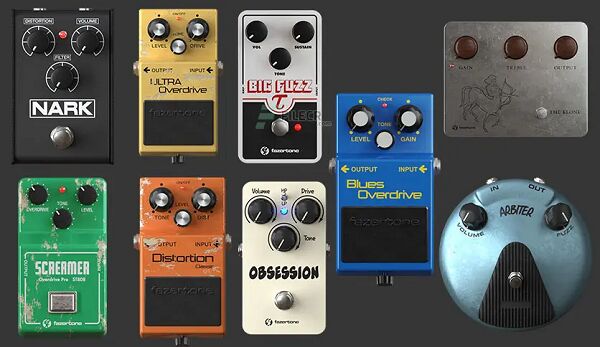 吉他失真插件 Fazertone – Overdrive Essentials 专业级过载-单块模拟轻量级效果器，可调节增益输出控制,塑造布鲁斯摇滚柔和\重金属经典音色