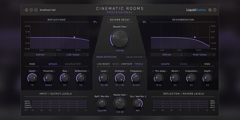 影视\游戏卷积混响插件 LiquidSonics Cinematic Rooms Professional 电影\音乐制作效果器,声音设计师\混音师声学团队精心采样的高品质脉冲响应