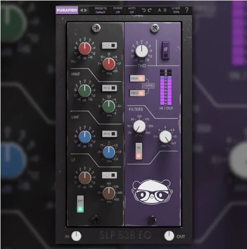 通道均衡器 Purafied Audio SLP 538 EQ 经典美式调音台三段式均衡器建模的500系列模块,录音棚混音\母带前单轨处理\现场扩声通道条音频处理工具