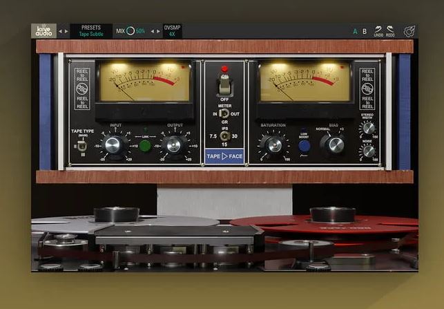 爱尔兰磁带机音频插件 Plugin Alliance Kiive Audio Tape Face 模拟经典磁带饱和效果,为人声添加细腻磁性光泽\鼓组注入饱满冲击力\混音复古模拟质感