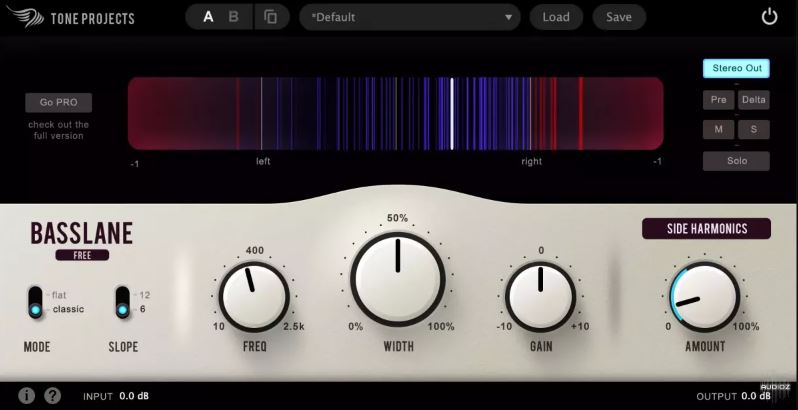 低频塑造效果器 Tone Projects Basslane v1.0.4 相位对齐与低频谐波增强技术,智能控制立体声信号,贝斯\底鼓等低音乐器增添清晰冲击力