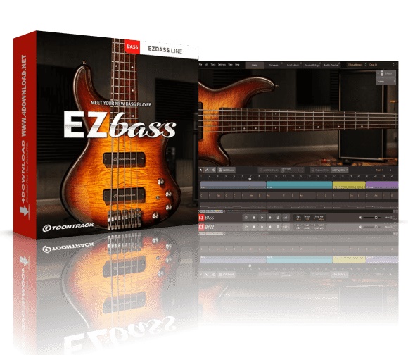 虚拟现实技术智能编曲 Toontrack EZbass v1.3.0 主程序VR版本,可过手势直接操控虚拟贝斯指板，实时调整音符时值与演奏技法