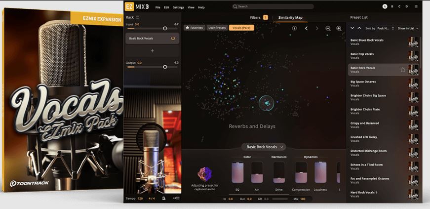 一体化混音效果器套装 Toontrack EZmix Bundle v3.2.0 集成均衡器\压缩器\混响\延迟等数十种经典效果模块,综合高效混音和母带处理