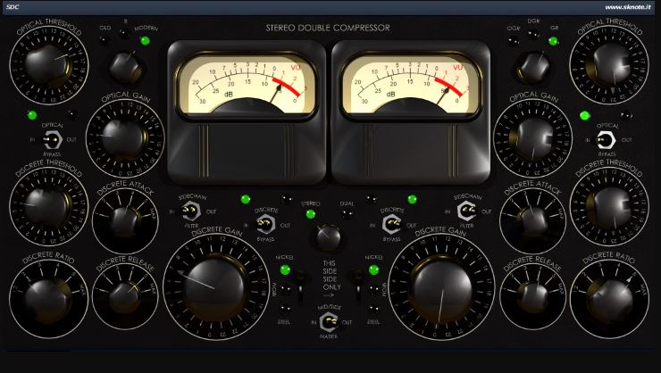 黑山母带 SKnote SDC Stereo Double Compressor 立体声双压缩器