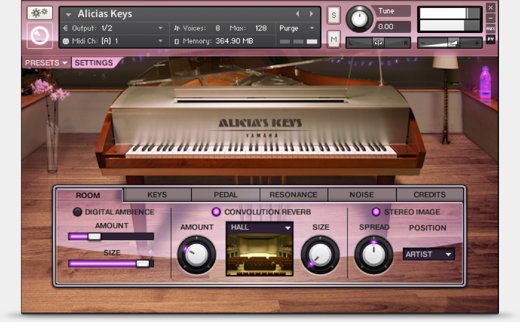 艾丽西亚斯钢琴音色库 Native Instruments Alicias Keys Library 还原艾丽西亚现场演奏