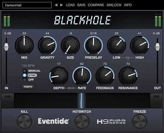 太空黑洞混响 Eventide BlackHole v2 高精度96kHz处理内核和更平滑衰减曲线，混响尾音细腻自然,适合氛围\后摇\实验\前卫金属及电子音乐