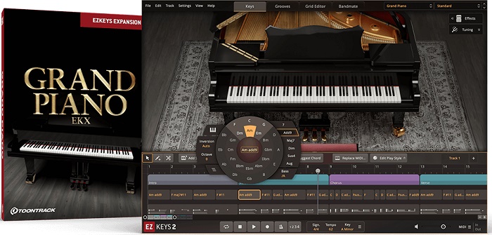 斯坦威D三角钢琴音色 Toontrack Grand Piano EKX 原声钢琴扩展音源