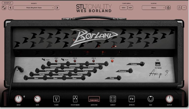 吉他效果器 STL Tones Tonality Wes Borland 数字音频工作站（DAW）工具,还原了Borland在《Break Stuff》等经典曲目中使用的粗粝失真的质感