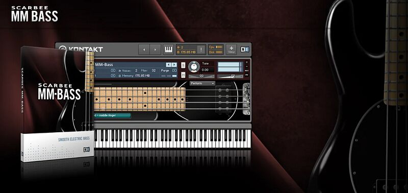 电贝斯采样音源 Scarbee MM-Bass Library 厚实音色