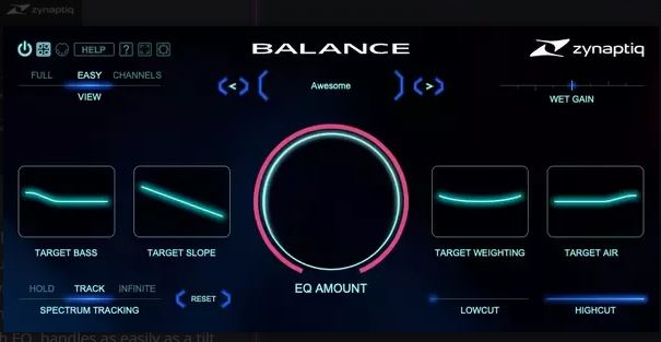 EQ 智能均衡器 Zynaptiq BALANCE v1.0.2 自适应地控制音频的整体频率分布