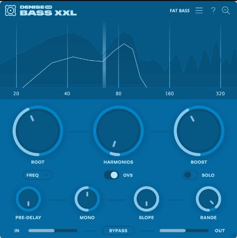 低音修整插件 Denise Audio Bass XXL v1.3 处理贝斯、底鼓、通鼓、鼓组总线，完整的混音