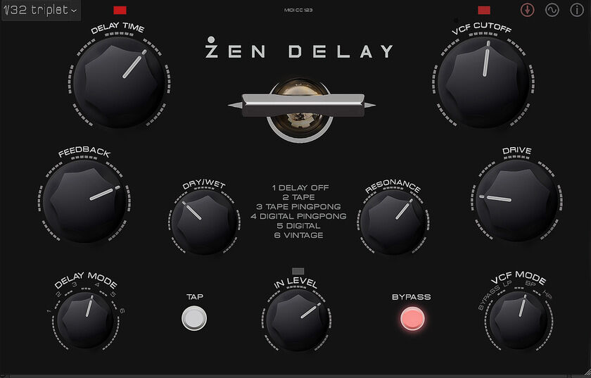新型延迟效果器插件 Erica Synths Zen Delay Virtual 支持数字回声到温暖的磁带模拟音色,调制复古摇滚\绵长回响\现代电子音乐的碎裂节奏多样化效果