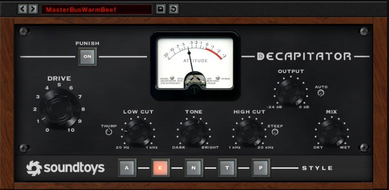 ‌‌模拟饱和与失真效果器 Soundtoys Decapitator 音染过载插件