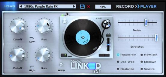 留声机效果器 StudioLinked Record Player 复古黑胶唱片声音质感