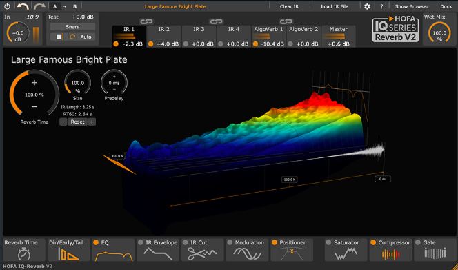脉冲响应混响插件 HOFA IQ Reverb v2.0.10 高品质逼真自然的空间模拟效果,营造温暖而富有包围感的氛围,混音的清晰度与层次感