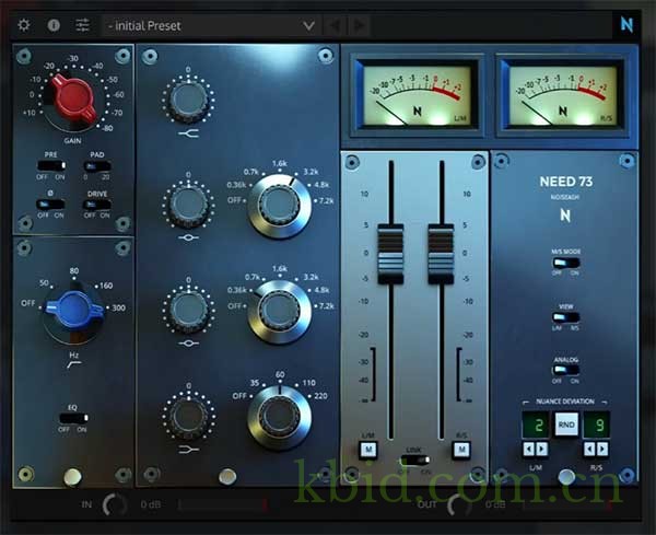 传奇硬件经典质感效果【Need 73 console EQ】建模尼夫Neve1073话放+均衡插件，混音工程中塑造经典模拟韵味的利器，前置放大器和均衡器合集