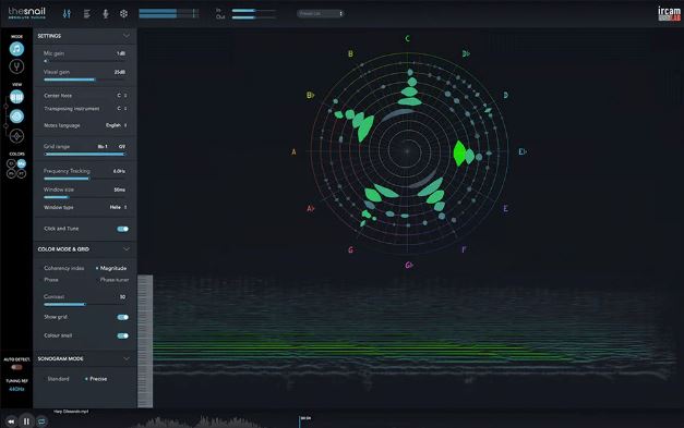 调音与声音可视化插件 Ircam Lab The Snail v1.4.2 实时调性分析器