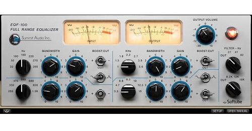 管均衡器 Softube Summit Audio EQF-100 经典音色塑造工具,独立的频段控制人声增添空气感\鼓组注入低频冲击力，混音总线音乐感的塑形