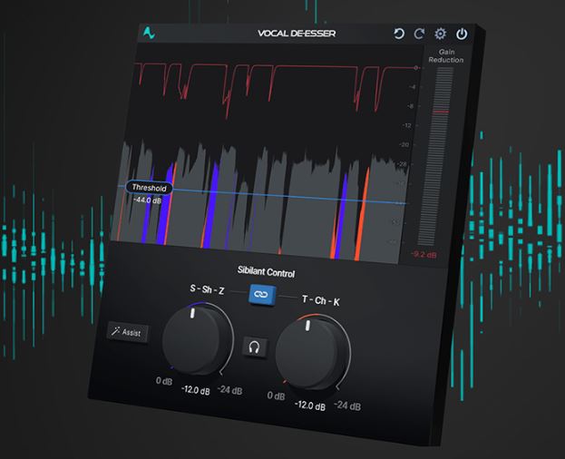 智能齿音消除 Antares Vocal De-Esser 智能算法精准识别消除录音中刺耳齿音,内置预设模式处理不同风格的人声效果