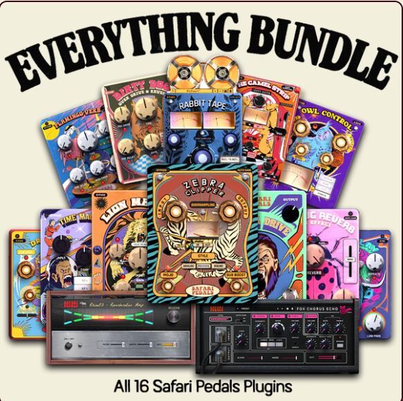音频创作完整插件 Safari Pedals Everything Bundle 综合效果器合集包|混音工具