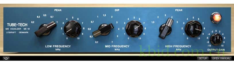 电子管驱动均衡器 Softube Tube-Tech ME 1B 温暖音色和精准均衡调节,适用于人声\贝斯\鼓组等音轨处理,混音中塑造复古质感清晰度的声音